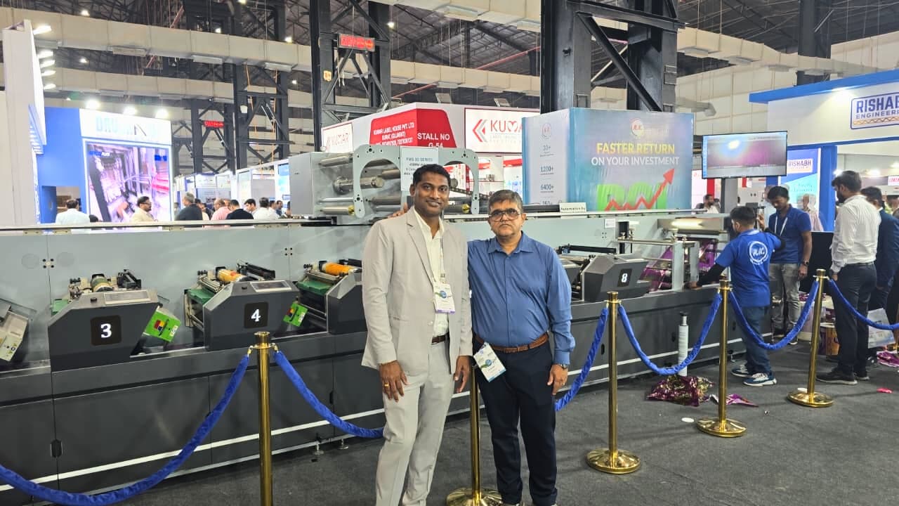 Prabhakaran Ejilane (RK Label Printing Machinery)  and Mayank Pandya (UV Ray India)